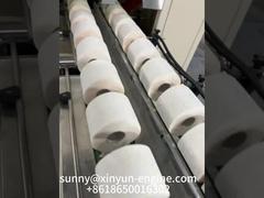 Máquina de corte automática de serradura de papel higiénico de canal duplo