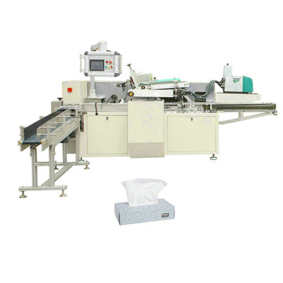 Máquina de embalagem de cartão de papel de tecido facial totalmente automática