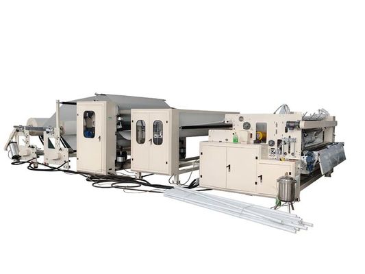 Máquina automática de enrolar papel higiénico com laminação de cola