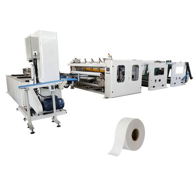 Linha de produção automática de papel higiénico Maxi com máquina de embalagem de encolhimento térmico
