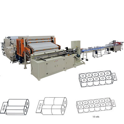 12 Rolls Bundle Lamination Small Toilet Tissue Paper Roll Making Machine Linha de produção
