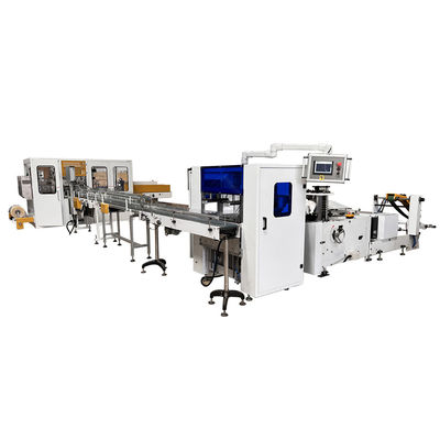 Não precisa de mão toque tecido de guardanapo automático quadrado máquina de dobragem de papel conectar máquina de embalagem de toalhas de alta velocidade linha de produção