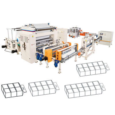 Novíssima 1/2 Fold Soft Bag Pack Facial Tissue Paper Machine Linha de Produção de Transferência Automática de Alta Velocidade e Sistema de Embalagem