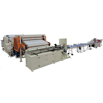 Bom negócio pequena laminagem papel higiénico papel rolha de fabricação máquina linha de produção com máquina de embalagem semi-automática