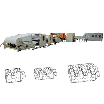 Linha de Produção de Máquina para Embalagem de Pacotes de 48 Rolos Totalmente Automática para Pequenos Negócios de Papel Higiênico e Rolo de Papel de Cozinha na América do Sul