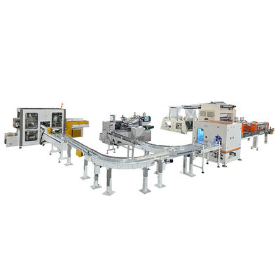 Linha de produção de máquina de fabricação de papel de tecido facial em caixa de cartão e saco plástico totalmente automática avançada