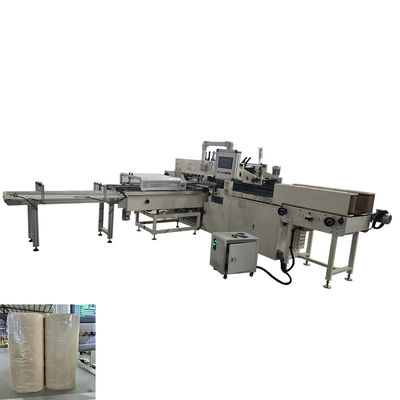 Embalagem 3D totalmente automática 1/2/4/6 rolos Pequeno papel higiénico e máquina de embalagem de toalhas de cozinha